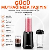 Tigrecook Tıgrecook Blender Kişisel Taşınabilir Güçlü, Şarj Edilebilir Kablosuz Mikser ve Smoothie Makinesi, Kolay Karışım Hazırlama - Siyah