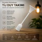 Tij Duy Takımı - E27 Uyumlu - Porselen Muhafazalı