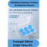 #Tıkaç Yumuşak Uyku Silikon Kulak Tıkacı 6'lı Özel Kutulu Su Geçirmez Gürültü Önleyici Tekrar Kullan
