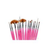 Tikatti Tırnak Desen Fırçası 15 Li Pembe