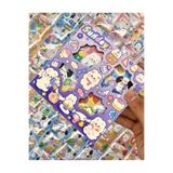 TikiTi Store Sunday Tavşan 4 Bölümlü 100 Yaprak Mor Mini Kutu Sticker Seti / Bullet Journal / Su Geçirmez