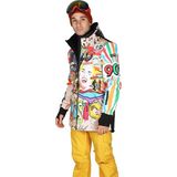 Tıklaalbeni Doksanlar Temalı Outdoor Mont, Kayak ve Snowboard Montu Ön Fermuarlı - 4XL