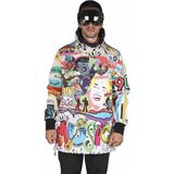 Tıklaalbeni Doksanlar Temalı Snowboard ve Kayak Montu, Outdoor Mont - 4XL