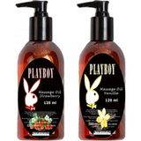 Tiklad Playboy Massage Oil Strawberry And Vanilla Fragrances 120 ml Çilek ve Vanilya Kokulu Vücut Masaj Ya - Renkli