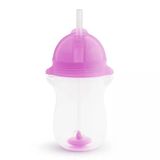 Tıklama Kilitli Uçlu Pipetli Alıştırma Bardağı, 12Ay+296Ml Mor (5 Adet)
