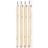 TıkTık AL Bambu Örgü Şiş Seti 7-8-9-10 mm No 4 Doğal Malzeme ile Örgü Keyfi