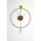 Tiktok Plus 40 Cm Gold Modern Dekoratif Sarkaçlı Metal Duvar Saati