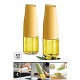 Tilbe Home 2Li Fonksiyonlu Cam Yağdanlık 500Ml Soft Yerçekimi Otomatik Kapak Damlatmayan Ağızlı Yağlık Sosluk