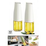 Tilbe Home 2Li Fonksiyonlu Cam Yağdanlık 500Ml Yerçekimi Otomatik Kapak Açma Damlatmayan Ağızlı Yağlık Sosluk