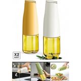 Tilbe Home 2li Fonksiyonlu Cam Yağdanlık 500ML Yerçekimi Otomatik Kapak Damlatmayan Ağızlı Still Yağlık Sosluk - 500 ml