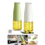 Tilbe Home 2Li Fonksiyonlu Cam Yağdanlık 500Ml Yerçekimi Otomatik Kapak Damlatmayan Ağızlı Still Yağlık Sosluk