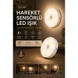 Tilbe Home 2li Hareket Sensörlü USB Şarjlı LED Lamba Dolap Mutfak Merdiven Koridor Otomatik Gece Işığı