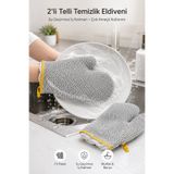 Tilbe Home 2li Su Geçirmez Telli Temizlik Eldiveni Mutfak Banyo Bulaşık Tencere Tava Fayans Yüzey Temizleme