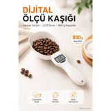 Tilbe Home Dijital Ölçü Kaşığı Terazi 800 Gr Hassas Tartılı Ölçü Kabı LCD Ekranlı Mutfak Kahve Un Ölçüm Kaşığı