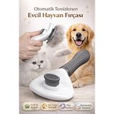 Tilbe Home Kedi Fırça ve Tarağı Kıl Tüy Toplama Basmalı Tiftik Kedi Köpek Evcil Hayvan Temizleme Aleti Mavi