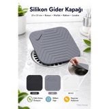 Tilbe Home Kötü Koku Önleyici Gider Kapağı Silikon Kaymaz Mat Banyo Mutfak Balkon Lavabo Koku Önleyici Tıpası