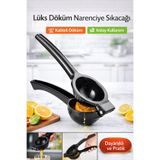 Tilbe Home Lüks Döküm Limon Portakal Narenciye Sıkacağı Paslanmaz Siyah Dayanıklı Çok Pratik Mutfak Aleti