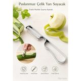 Tilbe Home Paslanmaz Çelik Metal Yan Soyacak Patates Sebze Salatalık Havuç Soyacağı Mutfak Soyma Aparatı - Tekli