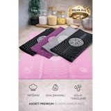 Tilbe Home Silikon Hamur Matı Hamur Açma Pasta Fırın Altlığı Matı Ölçülü Hamur Yoğurma Renkli Büyük Boy 65X45