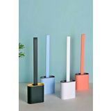 Tilbe Home Silikon Tuvalet Fircasi Seti Banyo Klozet Fircasi Bukulebilir Wc Fircasi Cok Renkli Toilet Brush Set