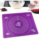 Tilbe Home Silpat Hamur Açma Silikon Pasta Fırın Hamur Matı Mor Büyük Boy