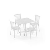 Tilia 4 Kişilik Polipropilen Bahçe, Balkon, Kafe Masa Takımı Süt Beyaz (moon Katlanır Masa 80x80 Cm + Gozo Sandalye)