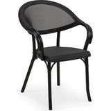Tilia Flash-N Polipropilen Kollu Sandalye Siyah - Bahçe, Balkon, Dış Mekan, Kafe, Restoran İçin