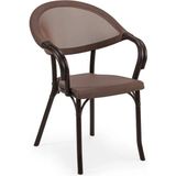 Tilia Flash-N Polipropilen Kollu Sandalye Venge Ayak Altın Siyah File - Bahçe, Balkon, Dış Mekan, Kafe, Restoran İçin - Altın - Siyah