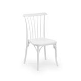 Tilia Gozo Polipropilen Sandalye - Bahçe, Balkon, Teras, Havuz Kenarı, Dış Mekan, Kafe, Restoran İçin, İstiflenebilir, Süt Beyaz