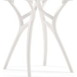 Tilia Ivy-L Polipropilen Masa Ayağı 73,5 cm Süt Beyaz - Dış Mekan, Bahçe, Balkon, Kafe, Restoran İçin - 73.5