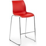 Tilia Laser-M Polipropilen Bar Sandalyesi 75 cm Kırmızı - Metal Ayak, Mutfak, Kafe, Restoran, Iç Mekan