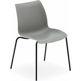 Tilia Laser-M Polipropilen Sandalye Siyah Metal Ayak Çimento Gri Renk - Mutfak, Kafe, Restoran Için, Iç Mekan
