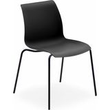 Tilia Laser-M Polipropilen Sandalye Siyah - Mutfak, Kafe, Restoran İçin, İç Mekan, Siyah Metal Ayak