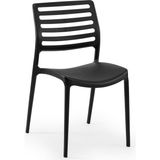 Tilia Louise Polipropilen Sandalye Siyah - Bahçe, Balkon, Dış Mekan, Kafe, Restoran İçin