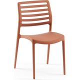 Tilia Louise Polipropilen Sandalye Terrakota - Bahçe, Balkon, Dış Mekan, Kafe, Restoran İçin