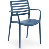 Tilia Louise-Xl Polipropilen Kollu Sandalye Saks Mavi - Bahçe, Balkon, Dış Mekan, Kafe, Restoran İçin