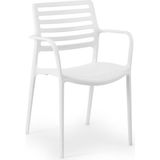 Tilia Louise-Xl Polipropilen Kollu Sandalye Süt Beyaz - Bahçe, Balkon, Dış Mekan, Kafe, Restoran İçin