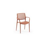 Tilia Louise-Xl Polipropilen Kollu Sandalye Terrakota - Bahçe, Balkon, Dış Mekan, Kafe, Restoran İçin