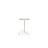 Tilia Moon-C Polipropilen Katlanır Masa Beyaz Ayak Terrazzo Desen Kompakt Tabla Ø60 cm - Bahçe, Balkon