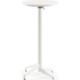 Tilia Moon Katlanır Bar Masası Ø60 cm - Bahçe, Balkon, Kafe, Restoran, Dış Mekan Için - Süt Beyaz