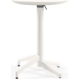 Tilia Moon Katlanır Masa Ø60 cm Süt Beyaz - Bahçe, Balkon, Kafe, Restoran Için, Iç ve Dış Mekan
