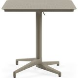 Tilia Moon Katlanır Masa 70X70 cm Vizon - Bahçe, Balkon, Kafe, Restoran Için, Iç ve Dış Mekan