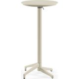Tilia Moon Polipropilen Katlanır Bar Masası Ø60 cm Bej - Bahçe, Balkon, Kafe, Restoran, Dış Mekan İçin