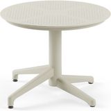 Tilia Moon Sehpa Q60 cm - Bahçe, Balkon, Havuz Kenarı, Teras, Kafe, Restoran, İç, Dış Mekan İçin Bej