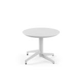 Tilia Moon Sehpa Q60 cm - Bahçe, Balkon, Havuz Kenarı, Teras, Kafe, Restoran, İç, Dış Mekan İçin Süt Beyaz