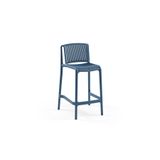 Tilia Nes Polipropilen Bar Sandalyesi 65 cm Saks Mavi - Mutfak, Kafe, Restoran, İç ve Dış Mekan İçin