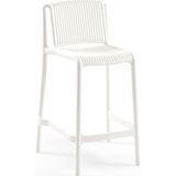 Tilia Nes Polipropilen Bar Sandalyesi 65 cm Süt Beyaz - Mutfak, Kafe, Teras, Havuz Kenarı, Veranda, Restoran, İç ve Dış Mekan İçin - Beyaz - Açık Gri