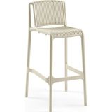 Tilia Nes Polipropilen Bar Sandalyesi 75 cm Bej - Mutfak, Balkon, Bahçe, Teras, Kafe, Restoran, İç ve Dış Mekan İçin