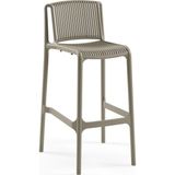 Tilia Nes Polipropilen Bar Sandalyesi 75 cm Vizon - Mutfak, Kafe, Restoran, Balkon, Teras, İç ve Dış Mekan İçin