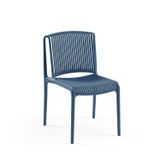 Tilia Nes Polipropilen Sandalye - Bahçe, Balkon, Teras, Veranda, Havuz Başı, Dış Mekan, Kafe, Restoran, Otel İçin, İstiflenebilir, Saks Mavi